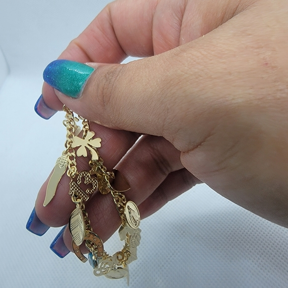 Brand New Brazilian 18k Gold Filled Lucky Charm Bracelet - Picture 4 of 8